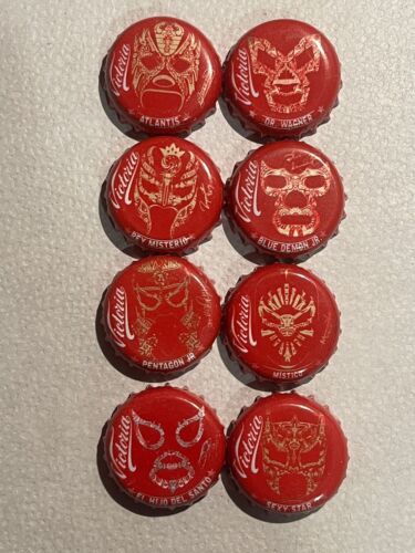 Mexican VICTORIA Beer WRESTLERS LUCHA LIBRE LUCHADORES BOTTLE CAPS 2016 - Picture 1 of 6