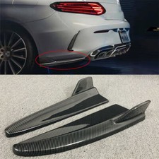 2 x Hecksto&szlig;stange Lippe Splitter Kohlefaser F&uuml;r Mercedes W205 C43 C63 2015-2020