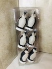 Martha Stewart Shatter resistant Penguin Christmas Ornaments 6 PACK Original Box
