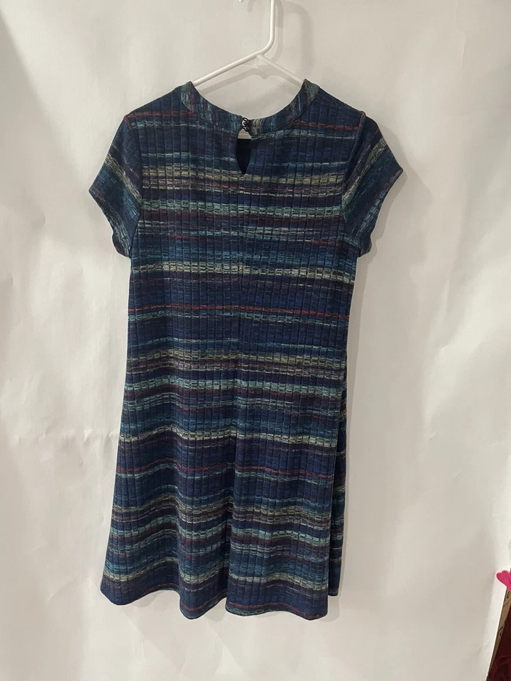 Vestido Luxology Rayas Multicolor Forrado Mezcla Poliéster Talla L Foto 3 de 4