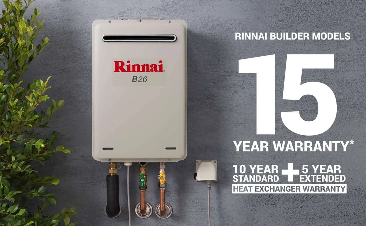 Rinnai Builders 50°C 26L Instant Hot Water System B26L50A B26 *LPG GAS* |  eBay