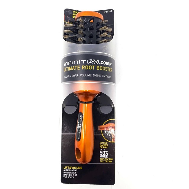 2 Conair Round Brush Root Booster Infiniti Pro Boar Triangle Air Flow