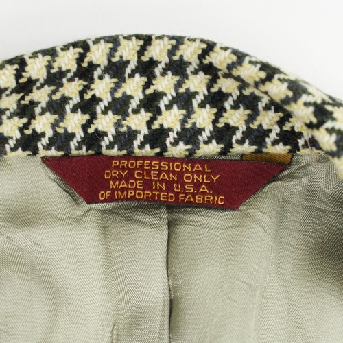 Abrigo Deportivo 41 R De Colección Años 70 Corbin Ltd. Tostado/Oliva/Negro Pata de Gallo Cuadros Tweed Saco 41 R - Imagen 4 de 8