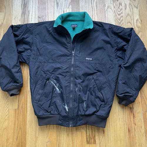 Blue Teal Fleece Lined Bomber Jacket Sz 