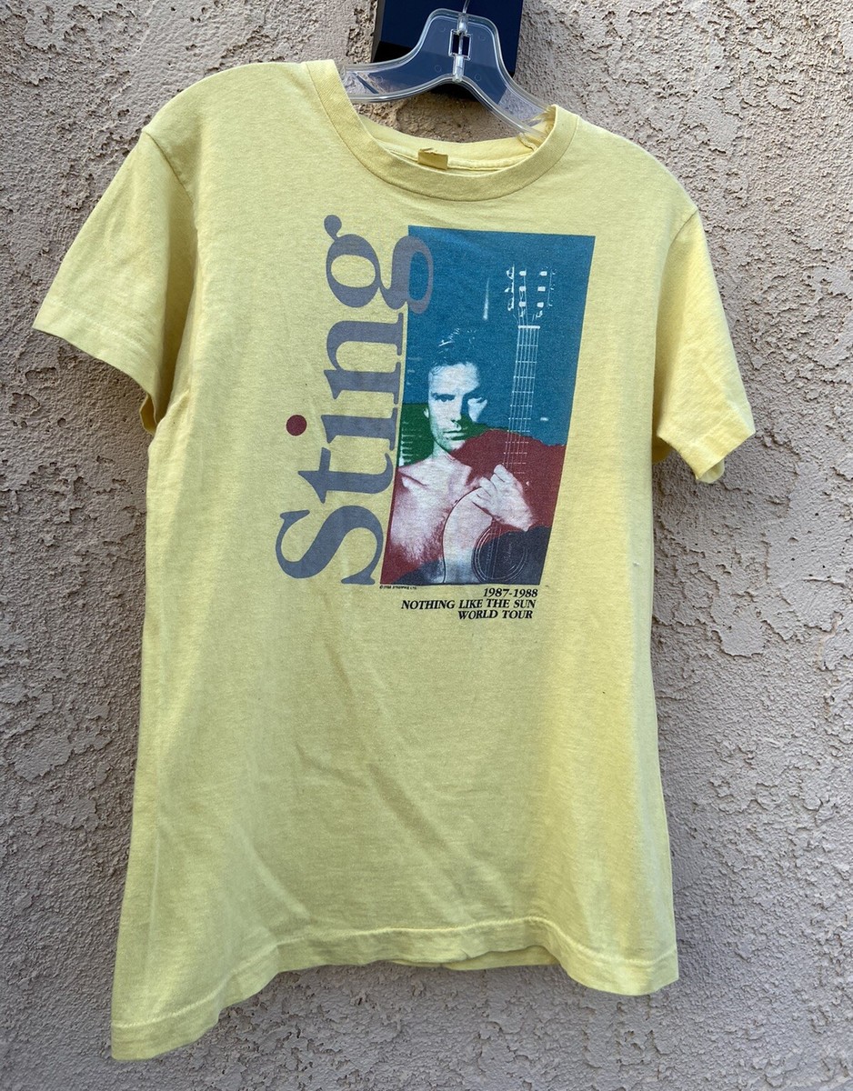 Vtg 80s Sting World Tour Band T Shirt Sz M 1987 Single Stitch 