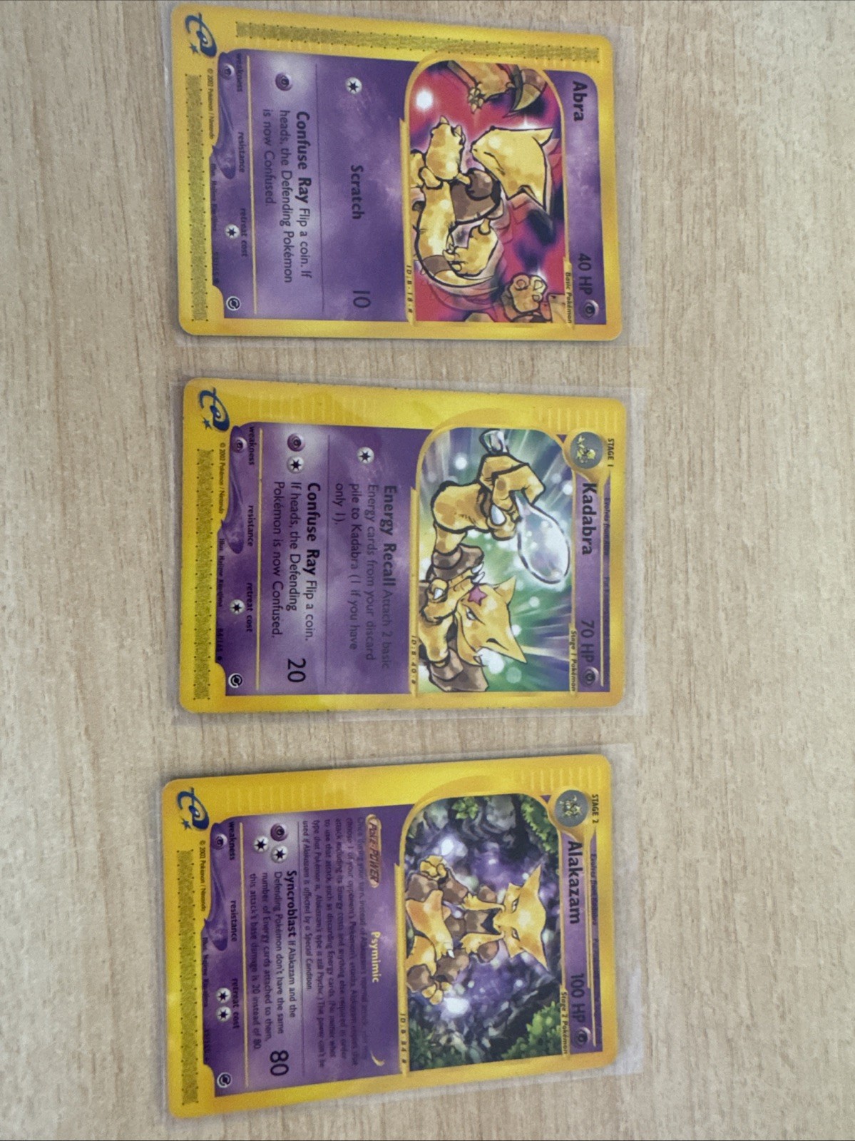 Pokemon TCG Alakazam Evolution Line #33/165 Expedition Base Set 93/165 84/165 MP