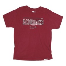 RUSSELL ATHLETIC Herren weinrot University Of Arkansas Razorbacks Grafik T-Shirt L