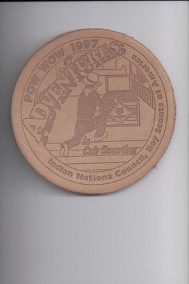 1997 Indian Nations Council Pow Wow Leather patch