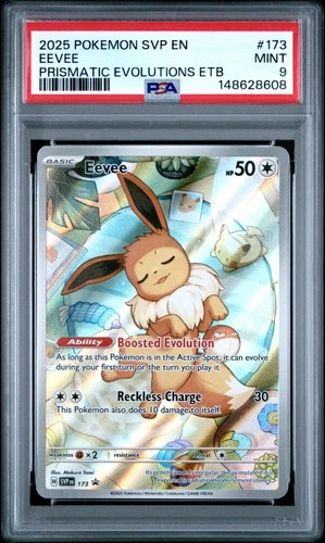 2025 POKEMON SVP EN-SV BLACK STAR PROMO #173 EEVEE PSA 9