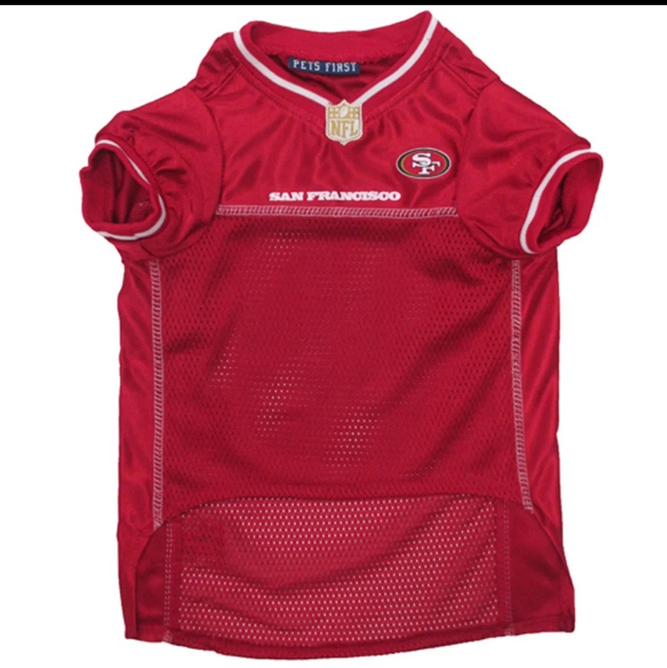 Camiseta Pets First NFL licenciada para cães e gatos San Francisco 49ers tamanho MÉDIO - Imagem 4 de 4