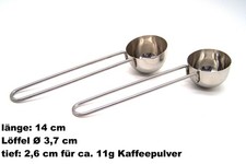 Kaffeelot Dosierlöffel Kaffeemaß Edelstahl ...