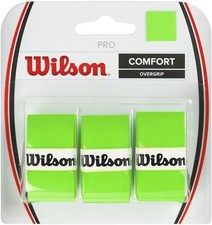 Wilson Comfort Overgrip 3pack Green Pro Tennis Racket Grip Tape Non-Slip Handle