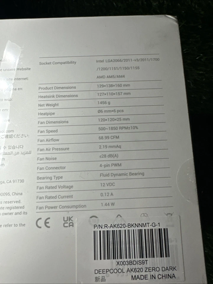 DeepCool AK620 Zero Dark High-Performance CPU Cooler Dual-Tower Air Cooled QUIET - Image 4 of 4