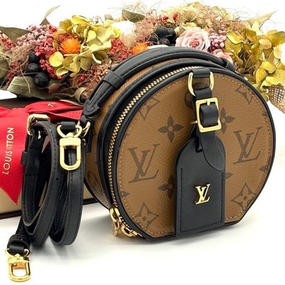 Louis Vuitton Monogram Reverse Mini Boite Chapeau Crossbody Bag Hand Shoulder LV