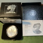 2025 W $1 Burnished Silver Eagle Uncirculated West Point Mint Coin Box and COA
