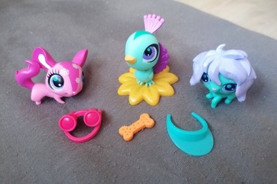Littlest Pet Shop LPS #2828 Chinchilla, #2829 Sheep Dog, #2738 Peacock