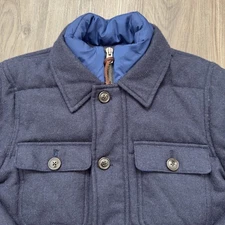 Abercrombie & Fitch Men's Wool-Blend Jacket XS Navy Blue Lined Pockets