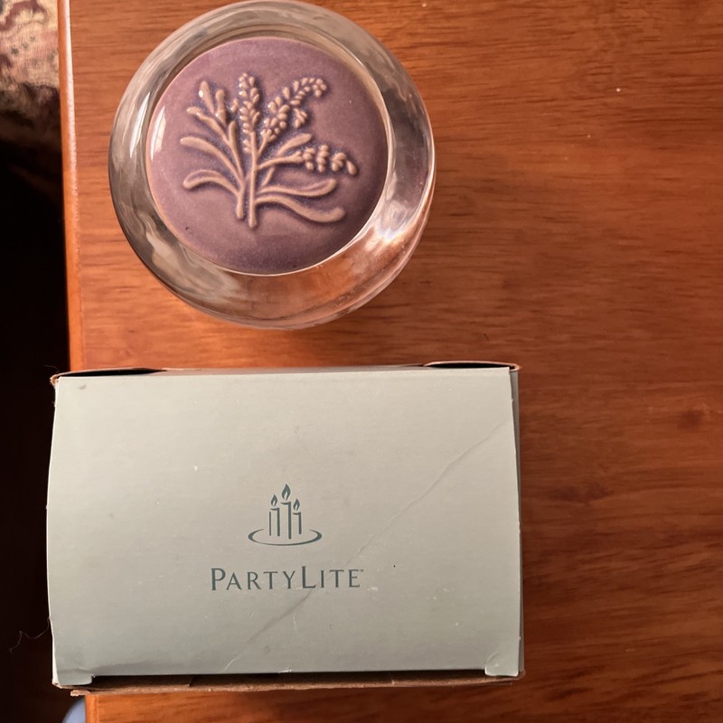 PartyLite Unwind Votive Glass & Ceramic, RETIRED!