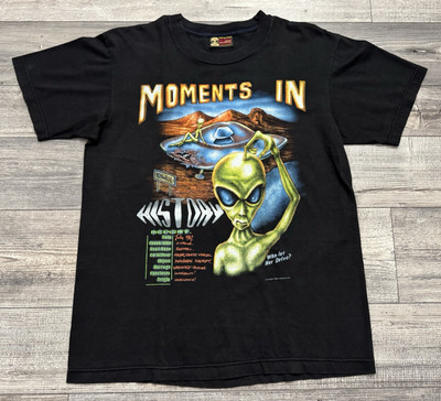 Vintage Alien Workshop Shirt Mens Large Alienated Crash Moments In History 1996