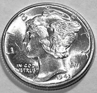 1943 P MERCURY DIME GEM BU DETAILS  No Reserve  *J2070