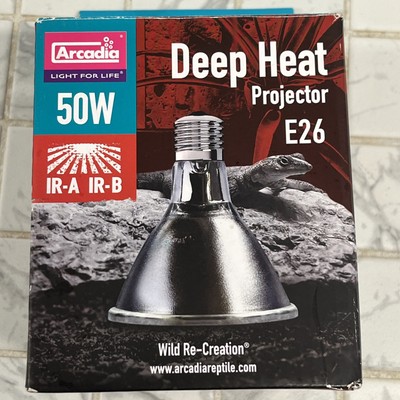 Arcadia Deep Heat Emitter 50watt for Reptile Enclosures