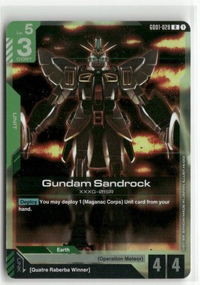 Gundam Sandrock GD01-028 R FOIL Newtype Rising Gundam Card Game