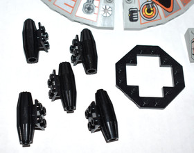 LEGO Panel 10x10 Quarter Saucer Top UFO LEFT x2 4229 Engine 6975 6979 30117pb01