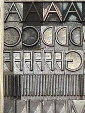 36 pt Sans Serif Light (Mono) for Letterpress Type for printing #2