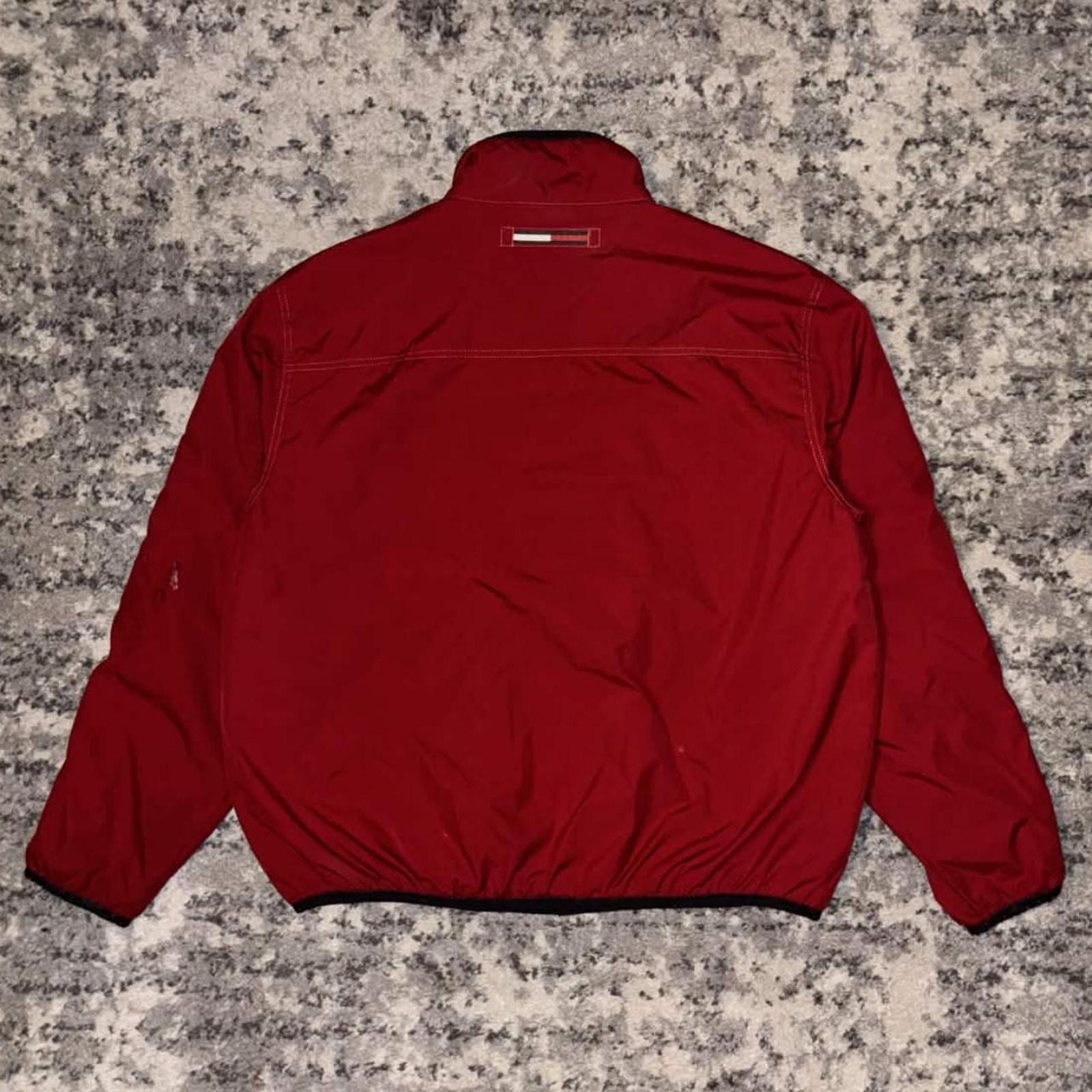 Vintage Tommy Hilfiger Puffy Windbreaker Red Mens L Jacket