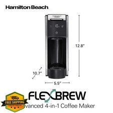 Hamilton Beach FlexBrew 4-in-1 Coffee Maker, Pods/Grounds, Black