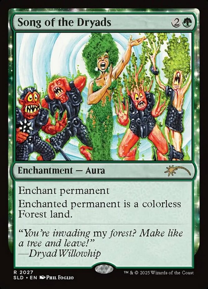 [1x] Song of the Dryads (2027) - Foil Near Mint, English Secret Lair MTG Magic