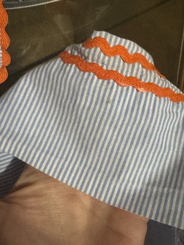 Smocked Or Not Pumpkin 🎃 Fall Dress Size 5 Boutique - Picture 3 of 4