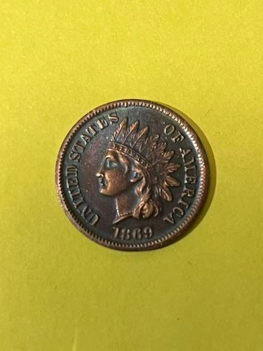 1869 Indian Head Penny Extremely Fine As shown in the figure