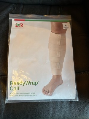 ReadyWrap Calf Compression Wrap Large Beige Adjustable Medical Brace & Liner NEW