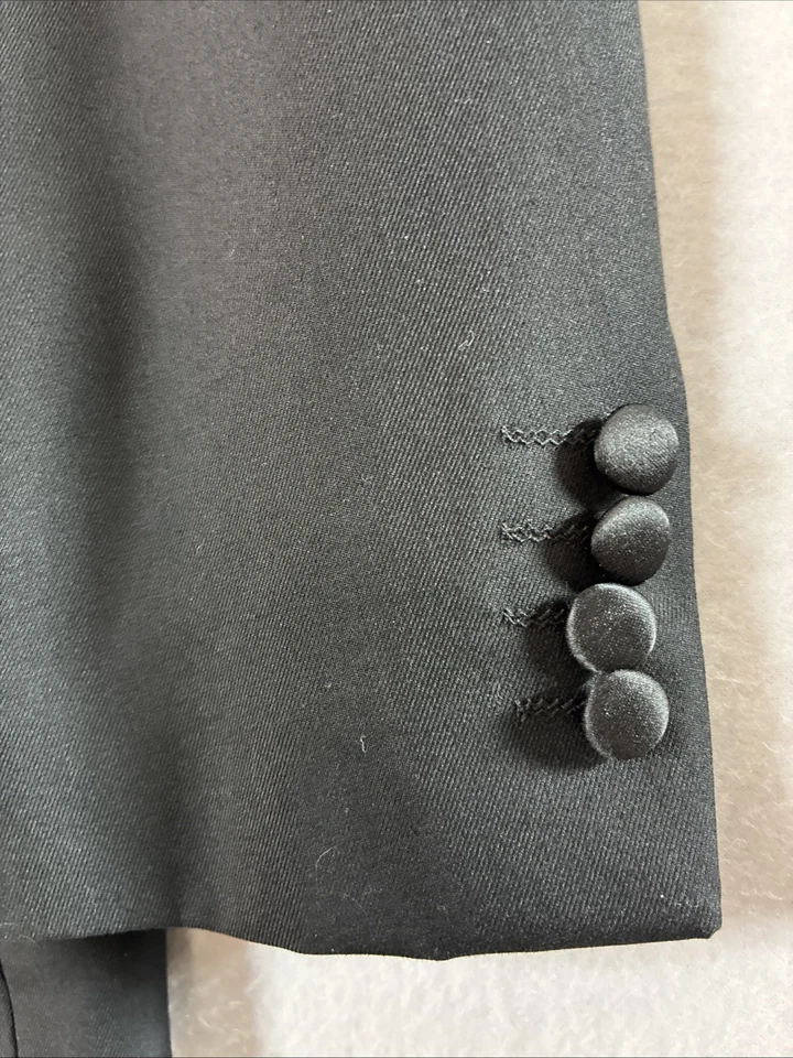 Alexander Dobell Men’s Tuxedo Jacket Size 34S Black Metallic Double Vented - Image 3 of 4