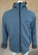 Oakley Thermonuclear Protection Blue Zip Hoodie Hooded Fleece Jacket Men's Large