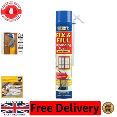 750ml unparfümierter Fix and Fill schnell abbindender Schaum für Dämmung & Schallschutz