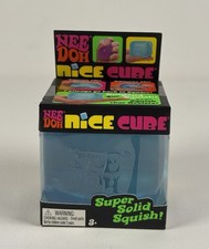 Nee Doh Nice Cube - Super Solid Squish  Blue - Brand New
