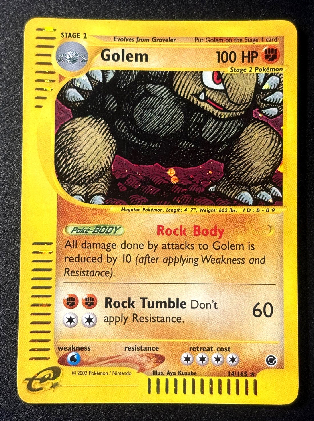 Pokemon Card - Golem Expedition Base Set 14/165 Holo Reverse NM/MT Holo Rare