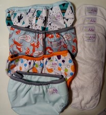 Eco Able Diaper Covers Snap/V Close Newborn Waterproof Lot of 4 w/Pads