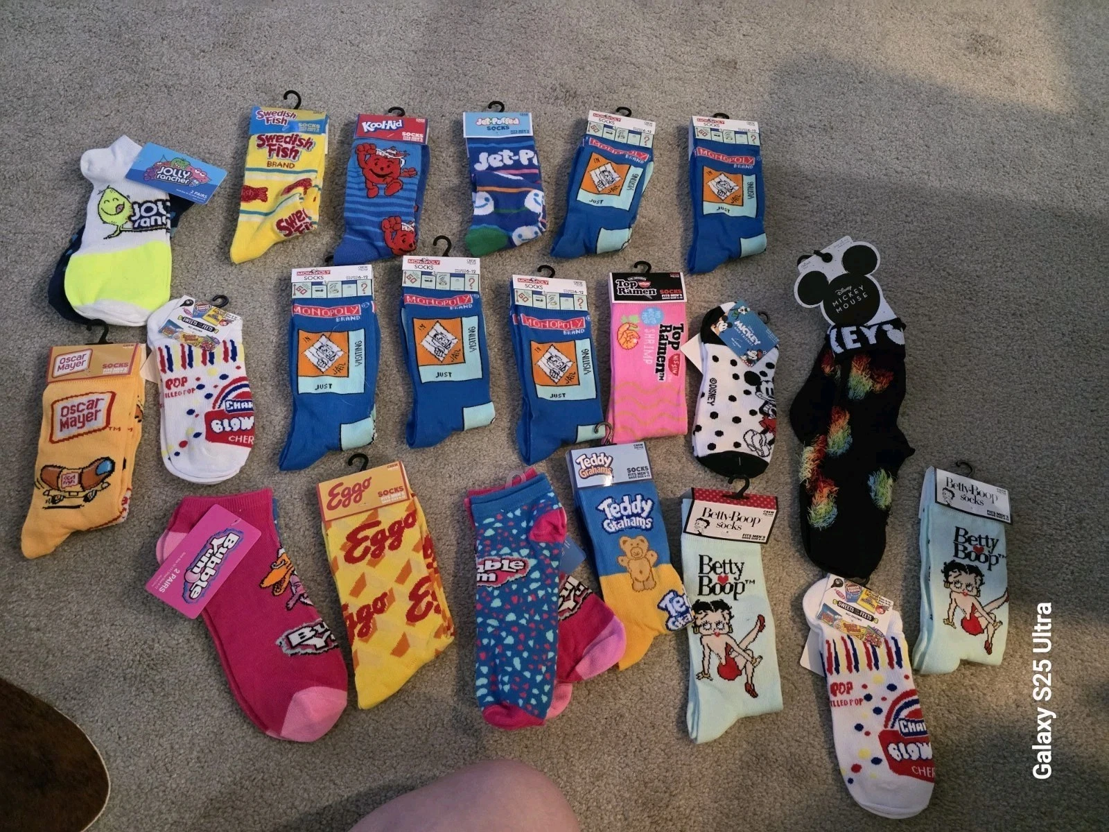 Crazy Socks Men Crew Dress Food Snack And Games Novelty