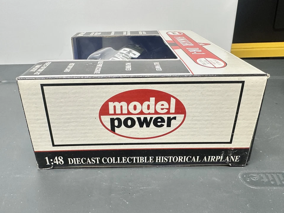 Model Power Fokker DR-1 Triplane 1:48 Diecast Airplane Kempf Pilot NIB Collectib - Image 4 of 4