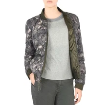 Napapijri Womens Jacket Puffer Camo Reversible Antartic Research Winter Coat