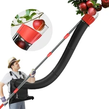 Fruit Picker Pole with Harvest Bag 13.43 ft Extendable Stainless Steel