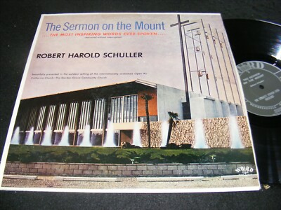 Scarce Christian Lp SERMON ON THE MOUNT Robert Schuller Modernist Cover WORD 