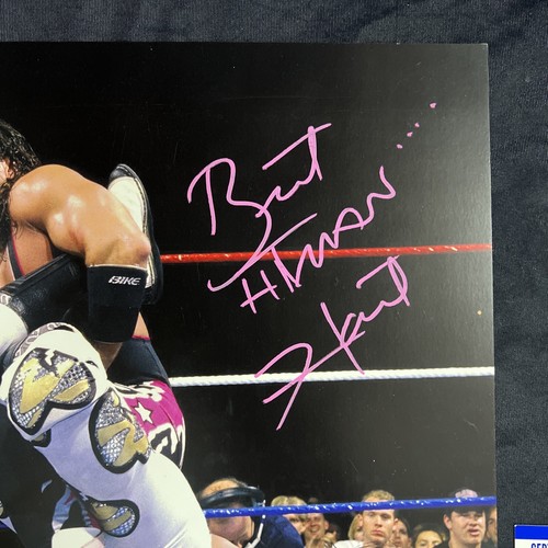 Bret The Hitman Hart Signed 11x14 Photo Sharpshooter Wwe Wwf PSA COA - Picture 2 of 4