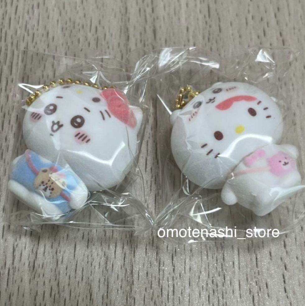 Chiikawa x Sanrio Hello Kitty Mini Figure Keychain 2025 2-Piece Set