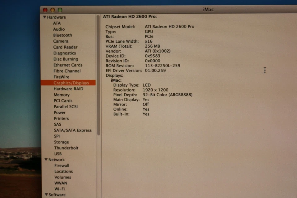 2007, 2008 Apple 24" iMac A1225 Video Card ATI HD 2600 Pro 256MB 661-4663 (50HK) - Image 3 of 3