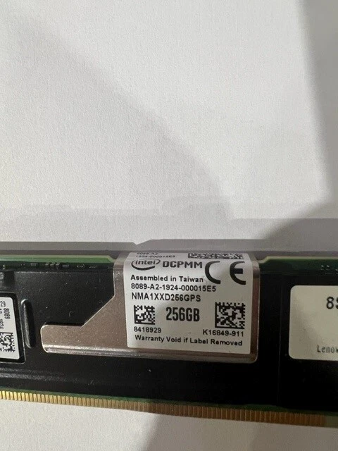 NUEVA MEMORIA PERSISTENTE OPTANE NMA1XXD256GPS INTEL 256GB DDR4-T SERIE 100 Foto 2 de 3