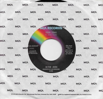 ELTON JOHN  Your Song / Take Me To The Pilot 45